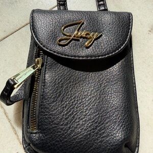 Juicy Couture Black Crossbody Bag with Gold Accents